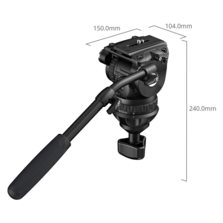 SmallRig 6554 - wytrzymała głowica video, Heavy-Duty - wymiary